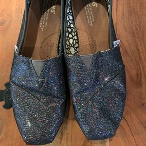 Glitter Toms size 8.